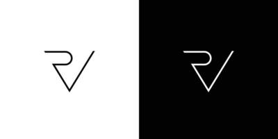 Modern and sophisticated RV logo design vector