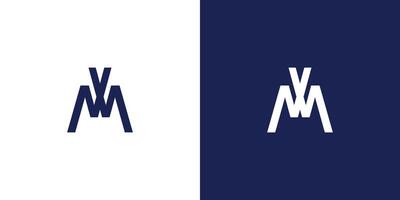 Modern and unique MW logo design vector