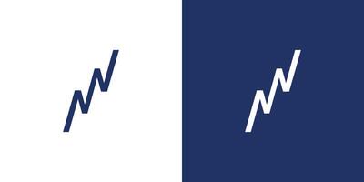 Modern and unique NN logo design vector
