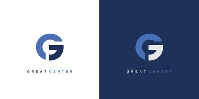 Modern and simple GC logo design vector