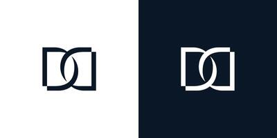 Modern and unique DD logo design vector