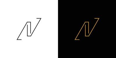 Modern and simple N logo design vector