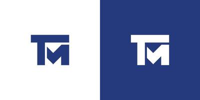 Modern and strong TM logo design vector