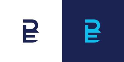 Modern and unique BE logo design vector