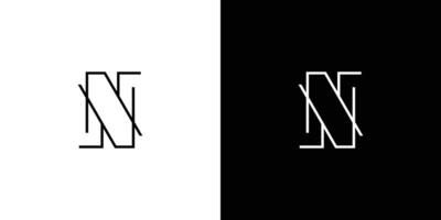 Modern and Unique N logo design vector