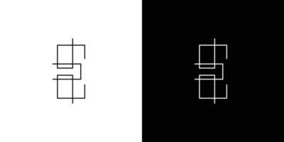 Modern and unique E logo design vector