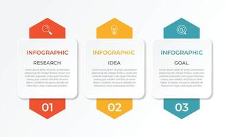 Presentation business infographic template with 3 options. illustration. vector