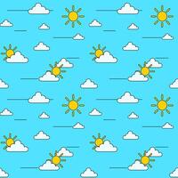 sunshine seamless pattern vector