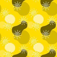 sunshine seamless pattern vector
