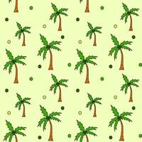 coconut tree seamless pattern vector