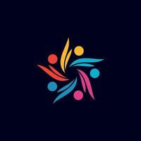 A colorful logo for a company vector