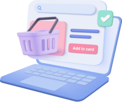 Add to cart button on laptop png