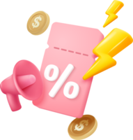 A pink envelope with a lightning bolt and a dollar sign png