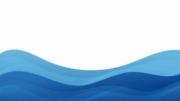 Abstract Blue Wave Background With Lines vector