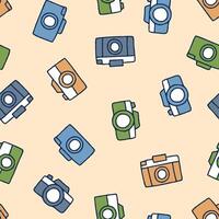 Camera Seamless Pattern illustration for Print, Wallpaper, Decoration. vector