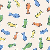 Bunch of Fish Seamless Pattern illustration Design vector