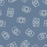 Outline Camera Seamless Pattern illustration for Print, Wallpaper, Decoration. vector