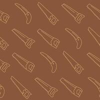Outline Collection of Saw Seamless Pattern illustration Design vector