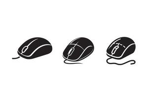Computer Mouse Silhouette Illustration Design vector