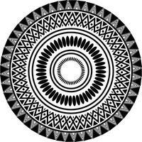 Abstract polynesian circle tattoo style mandala pattern art illustration vector