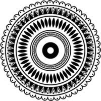 Outline mandala pattern ornament for background or coloring page vector