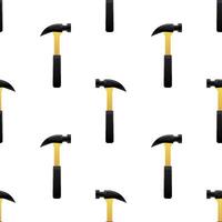 Cartoon hammer seamless pattern, . vector