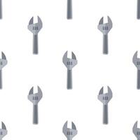 Cartoon adjustable wrench seamless pattern. vector