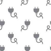 Cartoon Power cord seamless patterns, . vector