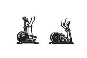 Elliptical Machine Silhouette Illustration vector