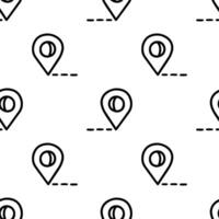 Cartoon doodle Pinpoint Location Symbol seamless patterns, . vector