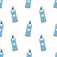 Cute toothpaste cartoon seamless pattern, . vector