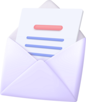 An open envelope with a letter inside png