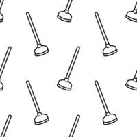 Plunger cartoon doodle seamless pattern, . vector