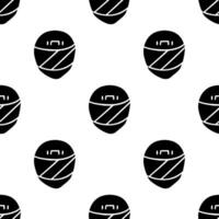 Cool Helmet cartoon silhouette seamless pattern, . vector