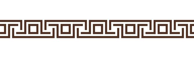 Greek key seamless border pattern collection. Decorative ancient meander, Greece ornament with repeated geometric motifs. vector