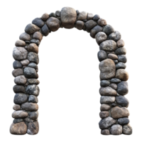 Stone Archway Made of Rocks Isolated on Transparent png