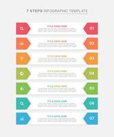 Weekly Planner Organizer Infographic Template Design with 7 Options vector