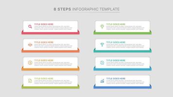 Modern Business Infographic Template Design with 8 Data Points vector