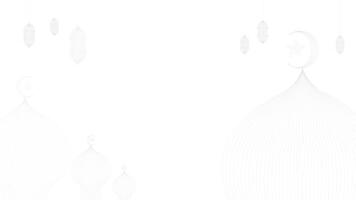 Ramadan Kareem background with mosque and moon. illustration. vector