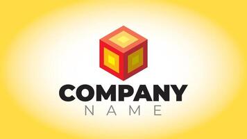Cube logo for toy shops vector