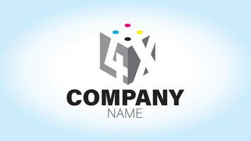 The logo for a company with the letter lx vector