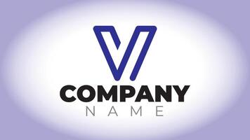 V Business Logo with modern style vector