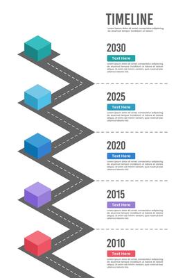 Vertical Infographic timeline diagram of 5 major events. Business presentation, Poster, Banner, Roadmap and Milestone.
