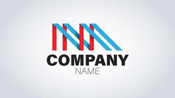 A logo for a company with a blue and red stripe vector