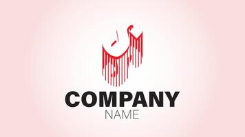 A logo for a company with a red and black design vector