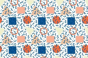 Memphis 90s style abstract design seamless repeat pattern vector