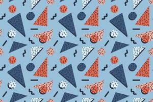 Repeat seamless pattern memphis 80s 90s geometric abstract design vector