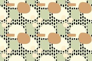 Repeat pattern seamless abstract shapes boho style design vector