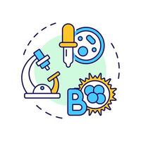 B-cell harvesting multi color concept icon. Antibody production. Hybridoma technology. B-lymphocytes. Round shape line illustration. Abstract idea. Graphic design. Easy to use in article vector