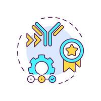 Antibody supply multi color concept icon. Production process. Delivery to laboratory and quality control. Round shape line illustration. Abstract idea. Graphic design. Easy to use in article vector